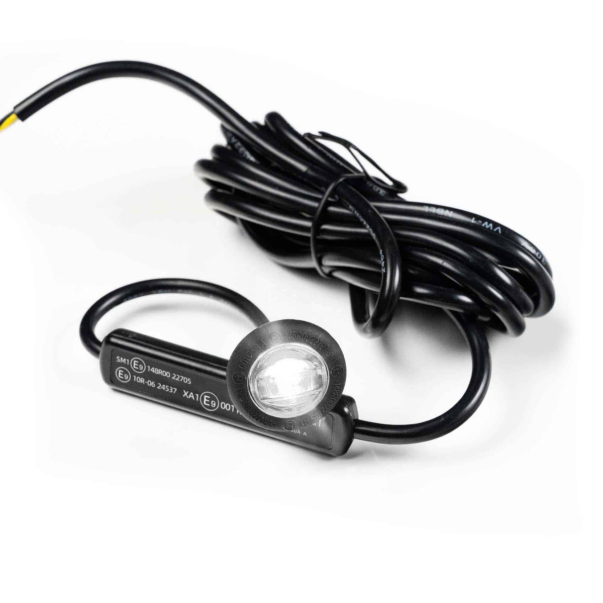 LED markeerlicht wit met R65 flitser 12-24v 200cm kabel
