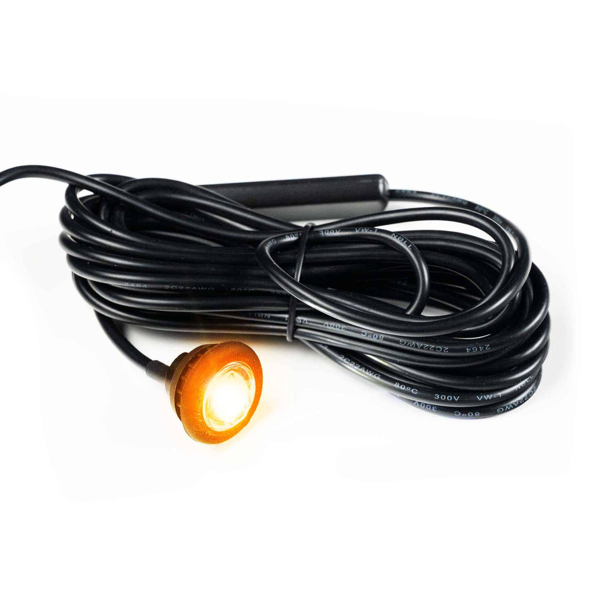 LED markeerlicht amber 12-24v 500cm kabel