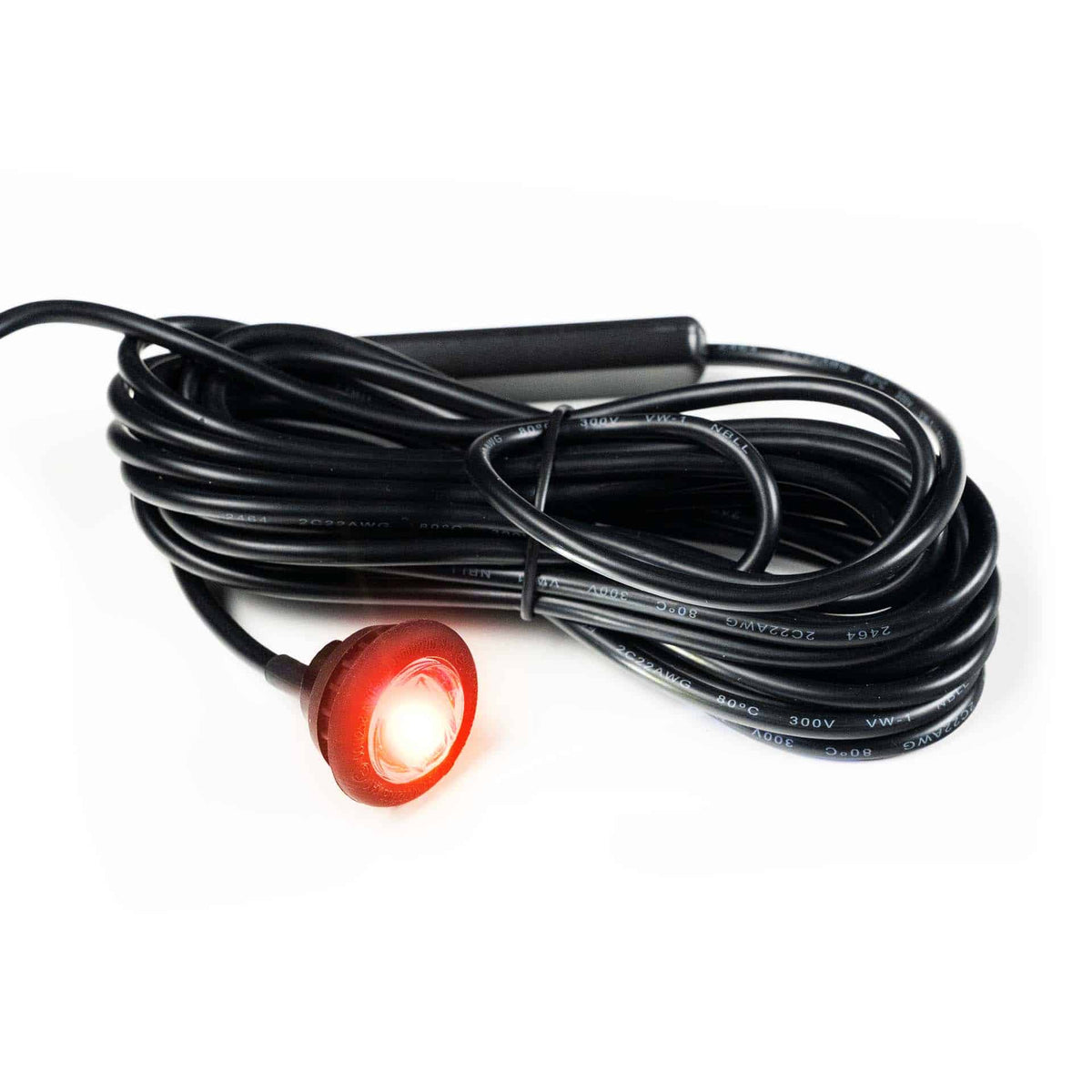 LED markeerlicht rood 12-24v 500cm kabel