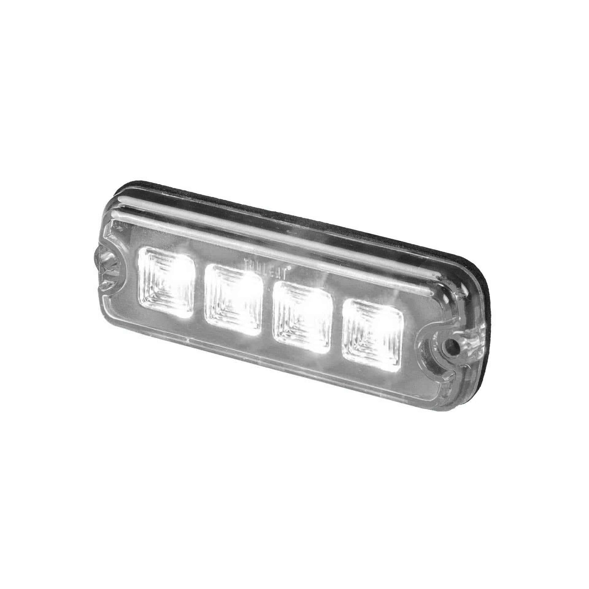 LED R10 Flitser 4-LED wit 12-24v 200cm kabel
