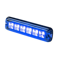 LED R65 Flitser 6-LED blauw 12-24v 200cm kabel