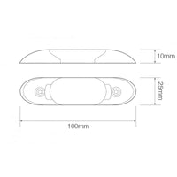 LED interieurverlichting | excl. schakelaar | 10cm. | wit | 24v. | koud wit licht | 1016-24