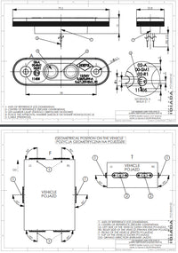 LED markeringslicht amber | 12-24v | 50cm. kabel | MV-5100A