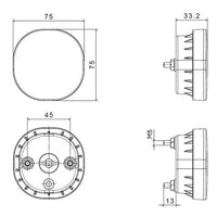LED mistlicht | 12-24v | 50cm. kabel (vlakke montage) | VM-330