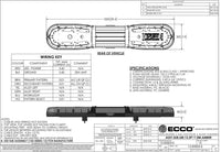 LED flitsbalk amber | 13 serie | ECE-R65 amber | 1000mm | 24 LED's | 13-00003-E