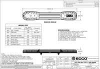 LED flitsbalk amber | 13 serie | ECE-R65 amber | 1250mm | 24 LED's | 13-00005-E