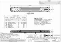 LED flitsbalk amber | 13 serie | ECE-R65 amber | transparant | 1500mm | 24 LED's | 13-00008-E
