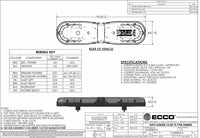 LED flitsbalk amber | 13 serie | ECE-R65 amber | 770mm | 16 LED's | 13-00009-E