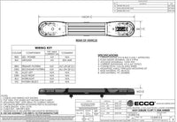 LED flitsbalk amber | 13 serie | ECE-R65 amber | 1250mm | 16 LED's | 13-00013-E