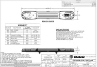 LED flitsbalk amber | 13 serie | ECE-R65 amber | transparant | 1250mm | 16 LED's | 13-00014-E