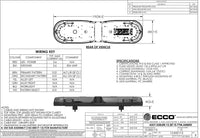 LED flitsbalk amber | 13 serie | ECE-R65 amber | 770mm | 12 LED's | 13-00017-E