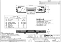 LED flitsbalk amber | 13 serie | ECE-R65 amber | transparant | 1000mm | 12 LED's | 13-00020-E