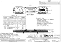 LED flitsbalk amber | 13 serie | ECE-R65 amber | wit midden | 1000mm | 24 LE | 13-01001-E