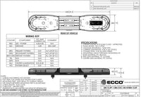 LED flitsbalk amber | 13 serie | ECE-R65 amber | transparant | wit midden | 1000mm | 16 LE | 13-01004-E