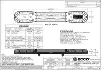 LED flitsbalk amber | 13 serie | ECE-R65 amber | wit midden | 1250mm | 24 LE | 13-01007-E