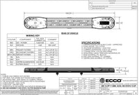 LED flitsbalk amber | 13 serie | ECE-R65 amber | wit midden | 1500mm | 16 LE | 13-01015-E