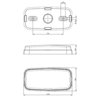 LED markeringslicht amber | 12-24v | 1,5mm². connector | MV-1220A