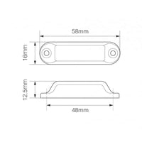 LED markeerlicht wit 24v (set van 2)