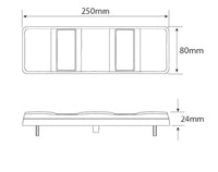 LED achterlicht zonder kentekenlicht | 12-24v | 40cm. kabel | 250WARM