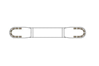 LED flitsbalk amber | 13 serie | ECE-R65 amber | transparant | 1250mm | 16 LED's | 13-00014-E