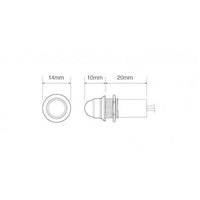 LED cockpit controlelampje | blauw 24v | PLB-24