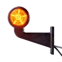 LED breedtelamp set 12-24v | dark | rood-wit | 165mm paal