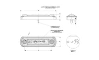 LED markeringslicht wit | 12-24v | 50cm. kabel | MV-5200W