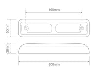 LED mistlicht slimline | 12-24v | 40cm. kabel | 200FME