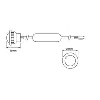 LED decoratielicht groen | 12-24v | 20cm. kabel | 181GME