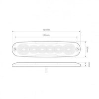 Slimline LED flitser | R65 | 6 LED's | amber | 10-30v | LPR656DVA