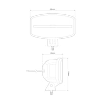 LED verstraler 1000 Lumen | met dagrijverlichting| 12-24v | 30cm. kabel | DL245
