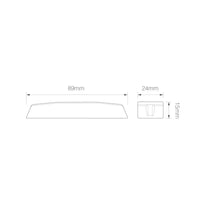 LED flitser 4 LED's | R65 | slimline | amber | 10-30v | SLED4DVAR65