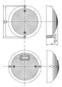 LED interieurverlichting | wit | met schakelaar | 12-24v | 4000K | B10DS-143W
