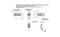 LED breedtelamp rood-wit-amber | 12-24v | 50cm. kabel | MB-4830RWA