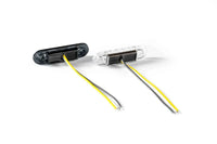 LED markeringslicht dual color wit-amber 12-24v 0,15m. kabel
