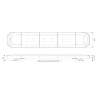 LED zwaailampbalk | R65 | 1345mm | 10-30v | compleet flitsend | EQBT1345R65A
