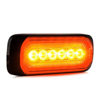 LED R65 flitser + Halo-ring, amber-rood 12-24v