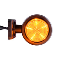 LED breedtelamp set 12-24v | dark |rood-amber | korte paal
