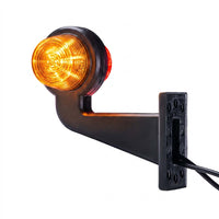 LED breedtelamp set 12-24v | dark | rood-wit | 165mm paal