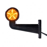 LED breedtelamp set 12-24v | dark |rood-amber | 195mm paal