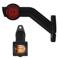 Links | LED breedtelamp met schuine steel | 12-36v | 1,5mm². connector | M10BV-721RWA