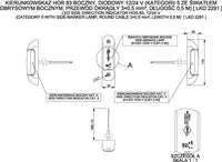 LED Zij-markeringslicht met knipperlicht CAT6 12-24v 50cm kabel | MZK-3720A