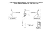 LED breedtelamp compact rood-wit-amber 12-24v 50cm kabel | MB-5300RWA