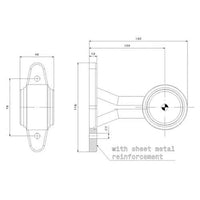 LED breedtelamp | rechte steel | 12-24v | 1,5mm². connector | M10BV-220RW