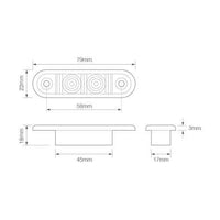 LED decoratielicht groen inbouw | 12-24v | 20cm. kabel | 7922GMB