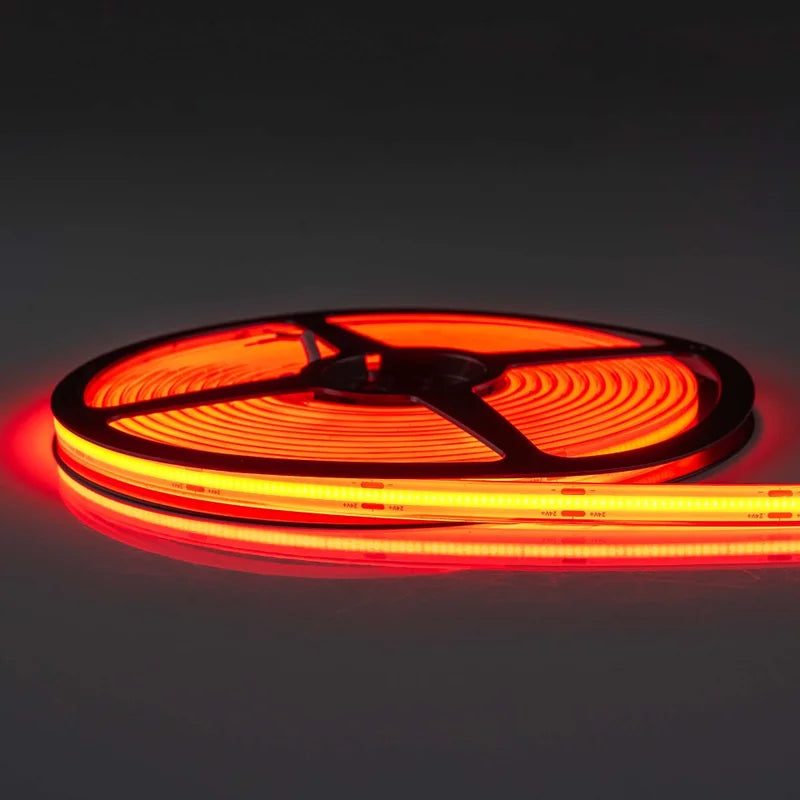 LED strip op rol 5m | 24v | Neon-effect | rood | IP68