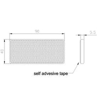 Rode reflector 90 x 40mm. | 3m-plakstrip | VRF-500R