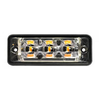 Ultra platte Slimline LED flitser | 3 LED's | Amber | 10-30v | S11F3003