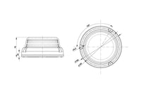 LED zwaailamp | single flash | 12v | R65 | 55V | 1,5m kabel | S10ZL401
