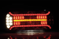 Rechts | LED achterlicht met rechthoek reflector & kentekenverlichting | 12-24v | VC-3012